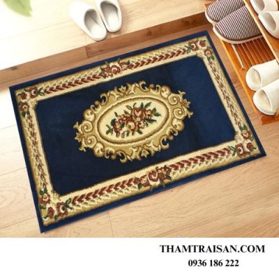 Thảm chùi chân cổ điển màu xanh than