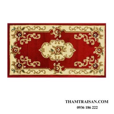 Thảm chùi chân tỉa bông cao cấp màu đỏ