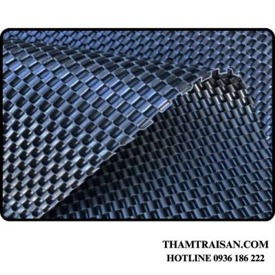 Thảm nhựa dập nổi 3D xanh