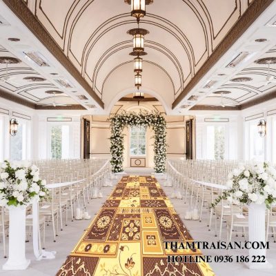 Ứng dụng trong thực tế của thảm nỉ sự kiện hoa văn Carpet