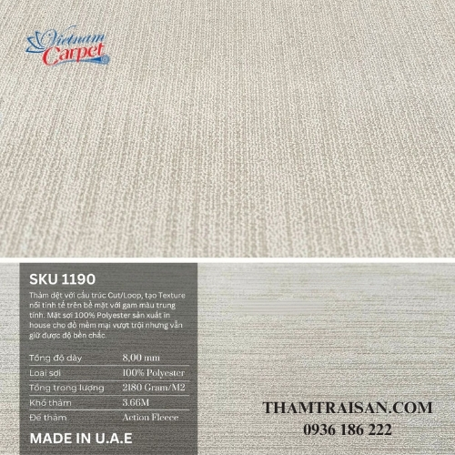 Thảm cuộn hoa văn Key Largo