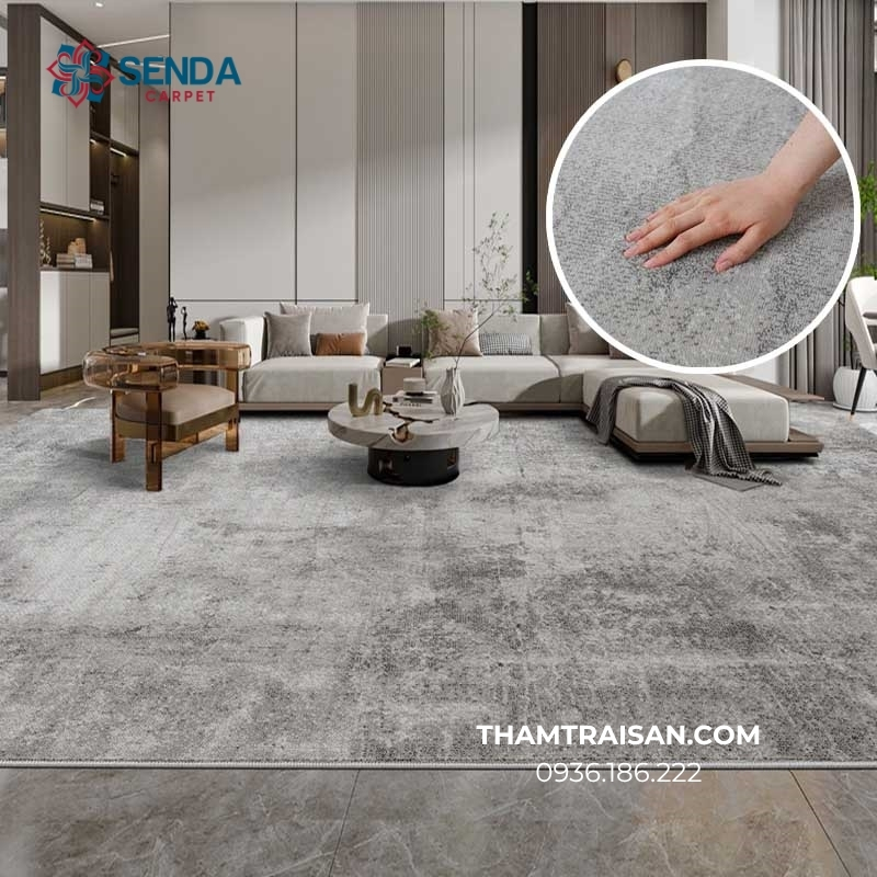 Thảm lông ngắn sợi tổng hợp