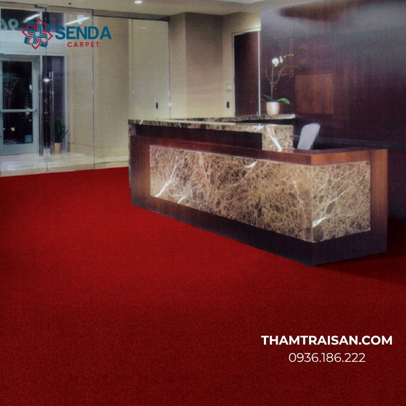 Thảm nỉ màu đỏ đô
