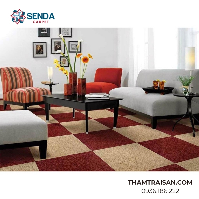 Thảm nỉ màu đỏ đô