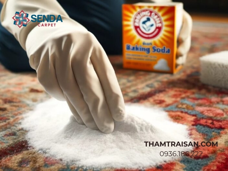 Vệ sinh thảm bằng baking soda