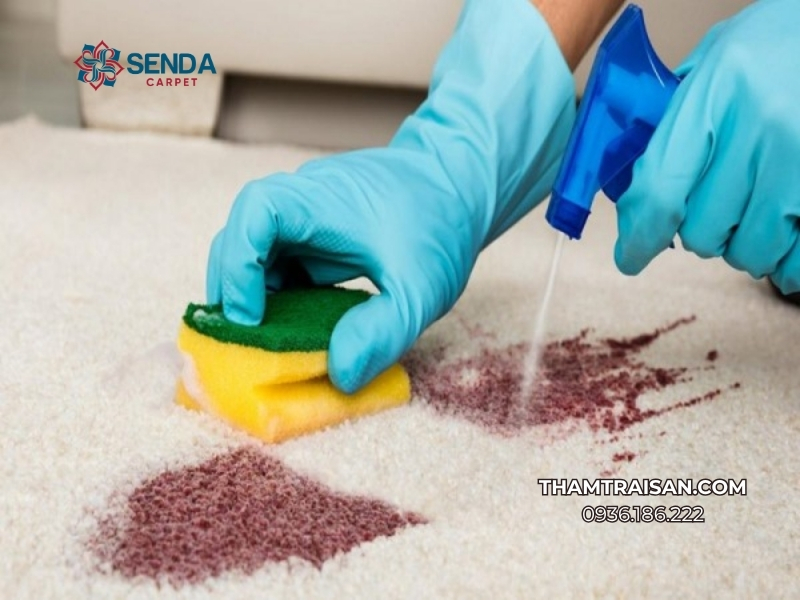 Xử lý vết bẩn trên thảm ngay khi xuất hiện