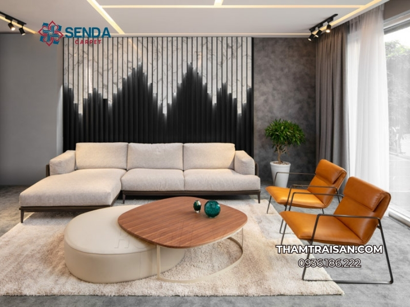 Nguyên tắc chọn màu thảm cho phòng khách