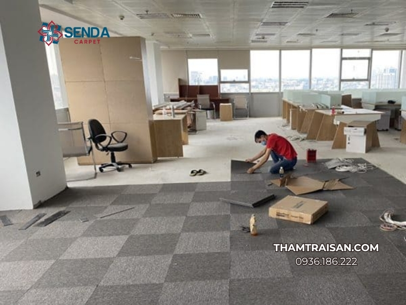 Quy trình thi công thảm văn phòng