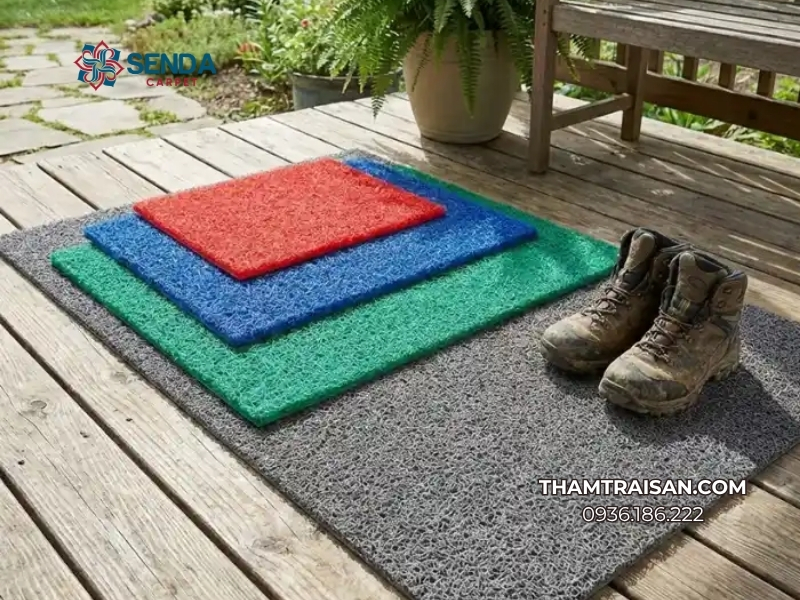 Thảm lau chân ngoài trời có khả năng chống nước và thoát nước tốt