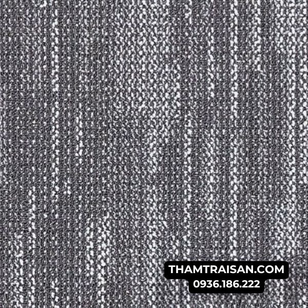 Thảm tấm 50x50cm đế PVC Titan màu ghi sáng