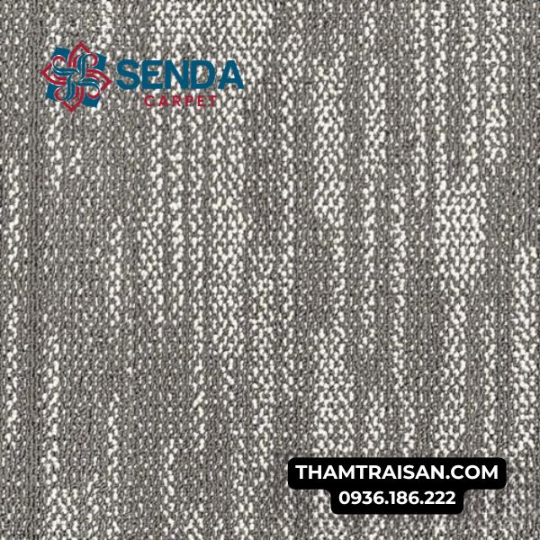 Thảm tấm 50x50cm đế PVC Titan màu be xám