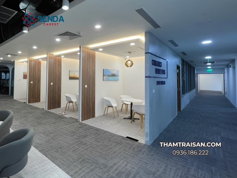 Thảm tấm đế cao su bám sàn chắc chắn, hạn chế xô lệch