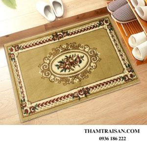 Thảm chùi chân cổ điển màu vàng