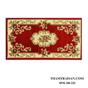 Thảm chùi chân tỉa bông cao cấp màu đỏ