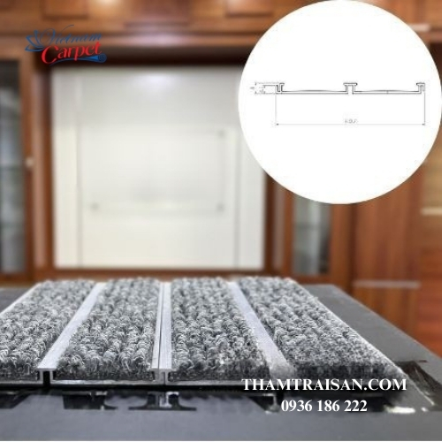 Thảm khung nhôm chùi chân Aluminum carpet 02 Thảm khung nhôm chùi chân Aluminum carpet