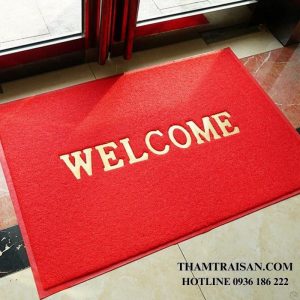 Thảm chùi chân 3A WELCOME đỏ