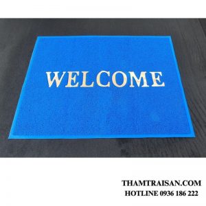 Thảm chùi chân 3A WELCOME xanh lam