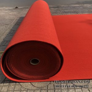 ảnh thảm nỉ sự kiện dày sọc NDS10 màu đỏ