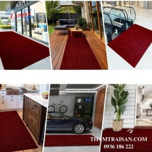 Thảm chùi chân màu đỏ NEWSHOER đa dạng kích thước