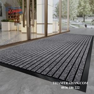 Thảm chùi chân màu xám, 23,6 x 35,4 inch (60 x 90 mm)