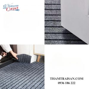 Thảm chùi chân màu xám, 23,6 x 35,4 inch (60 x 90 mm)