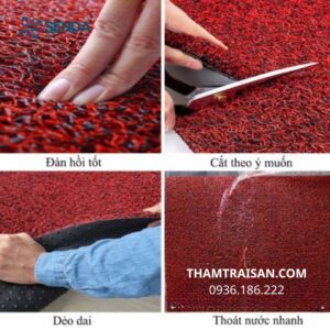 Ưu điểm của thảm nhựa rối đế đinh