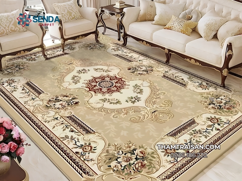 Chọn kích thước thảm cân đối với diện tích phòng