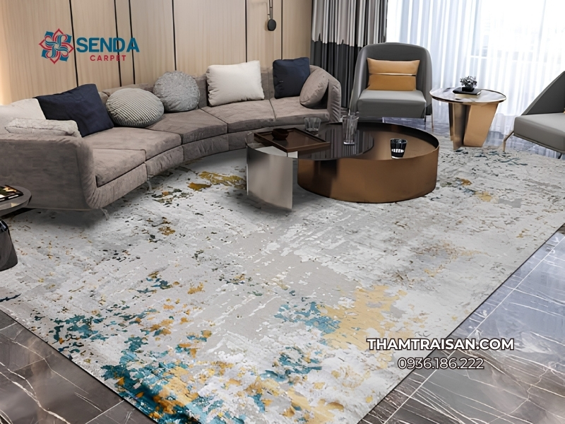 Những nguyên tắc phối màu thảm với sofa dễ áp dụng
