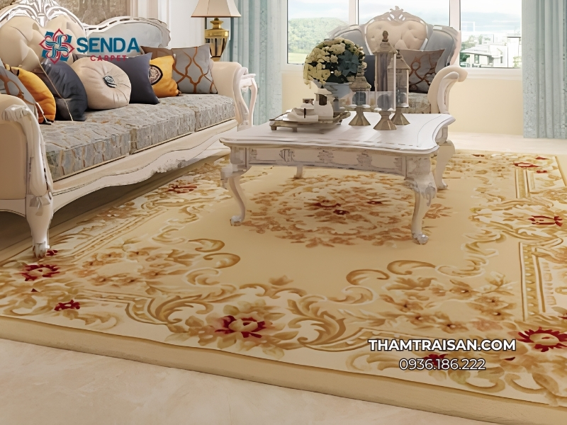 Phối màu thảm với sofa theo phong cách nội thất