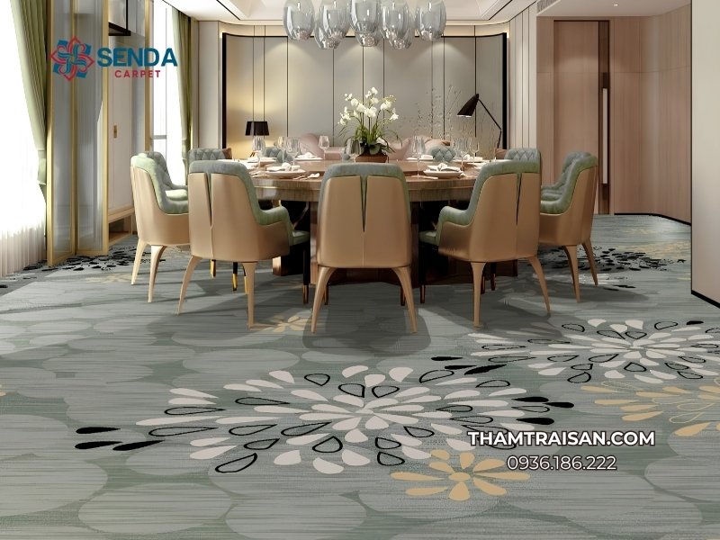 Những khu vực khách sạn nên sử dụng thảm cuộn hoa văn