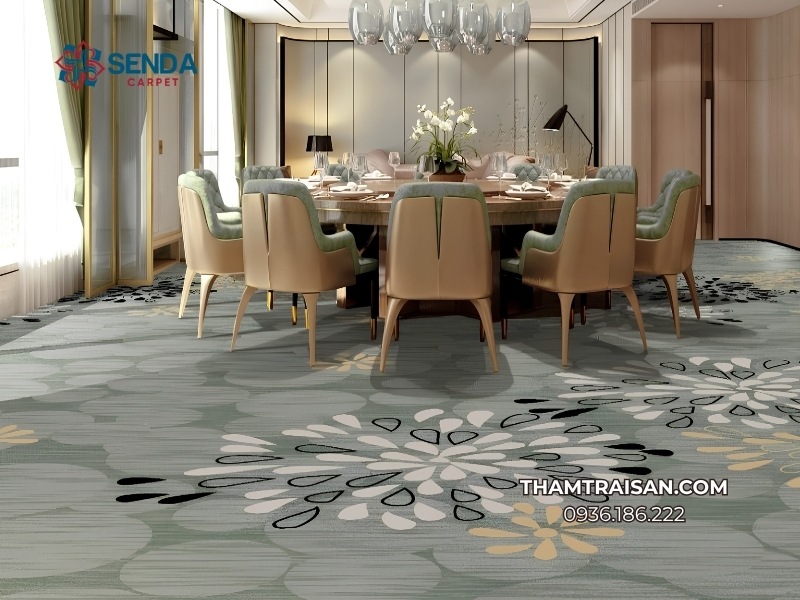 Thảm cuộn hoa văn và thảm trơn có gì khác nhau?