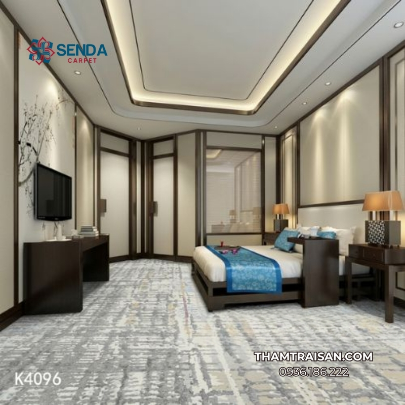Thảm nylon in phòng khách sạn cao cấp