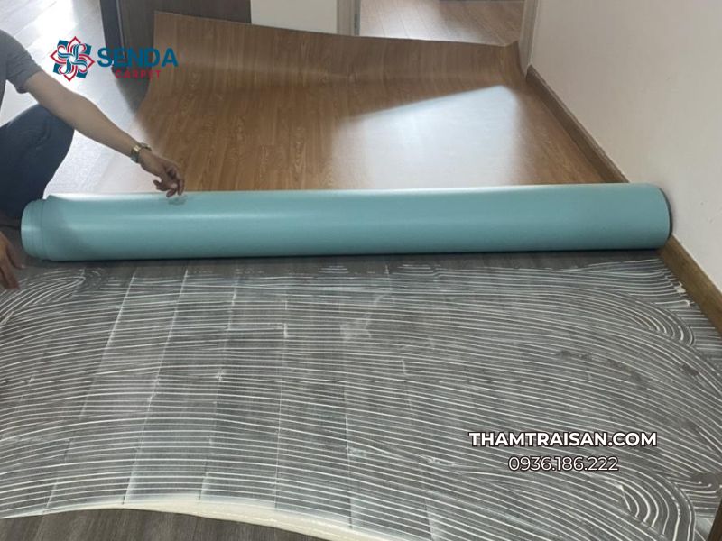 Thi công tấm lót sàn simili