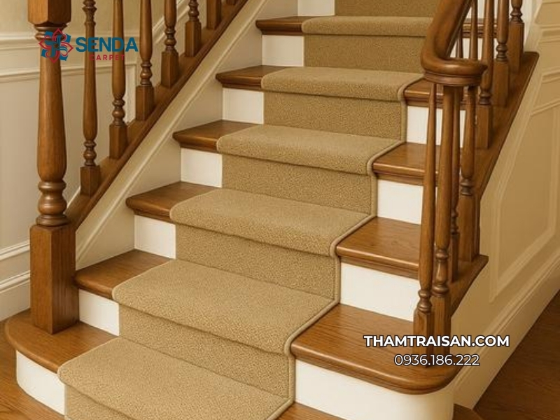 cách trải thảm cầu thang