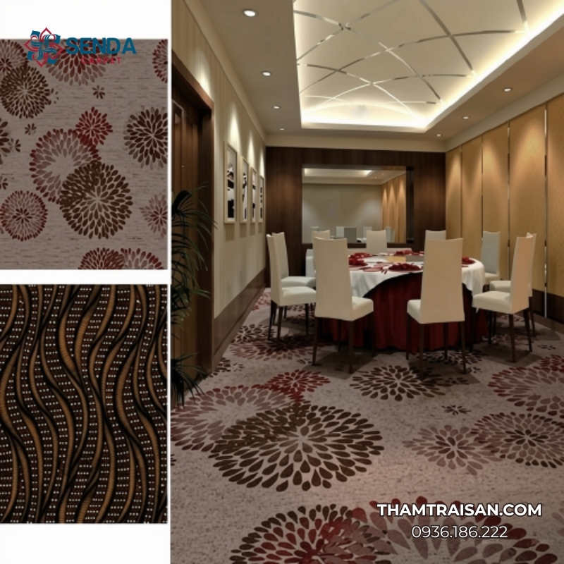 Thảm axminster trải nhà hàng, khách sạn PA24