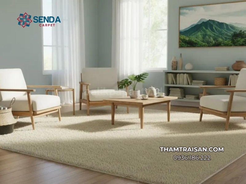 Thảm cho bàn ghế gỗ