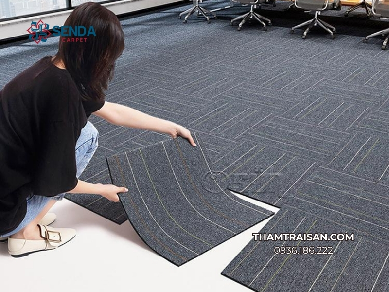 Thảm nỉ ghép miếng đế cao su