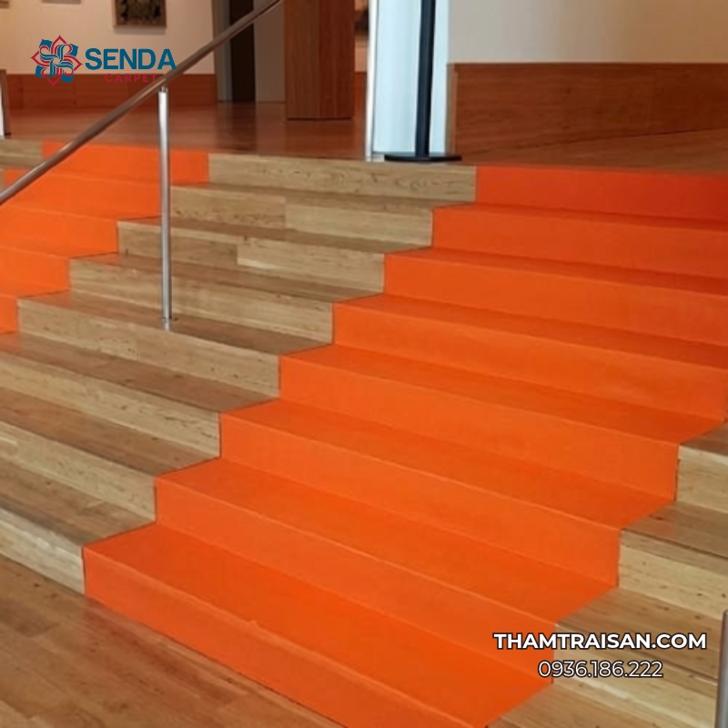 Thảm nỉ sự kiện màu cam