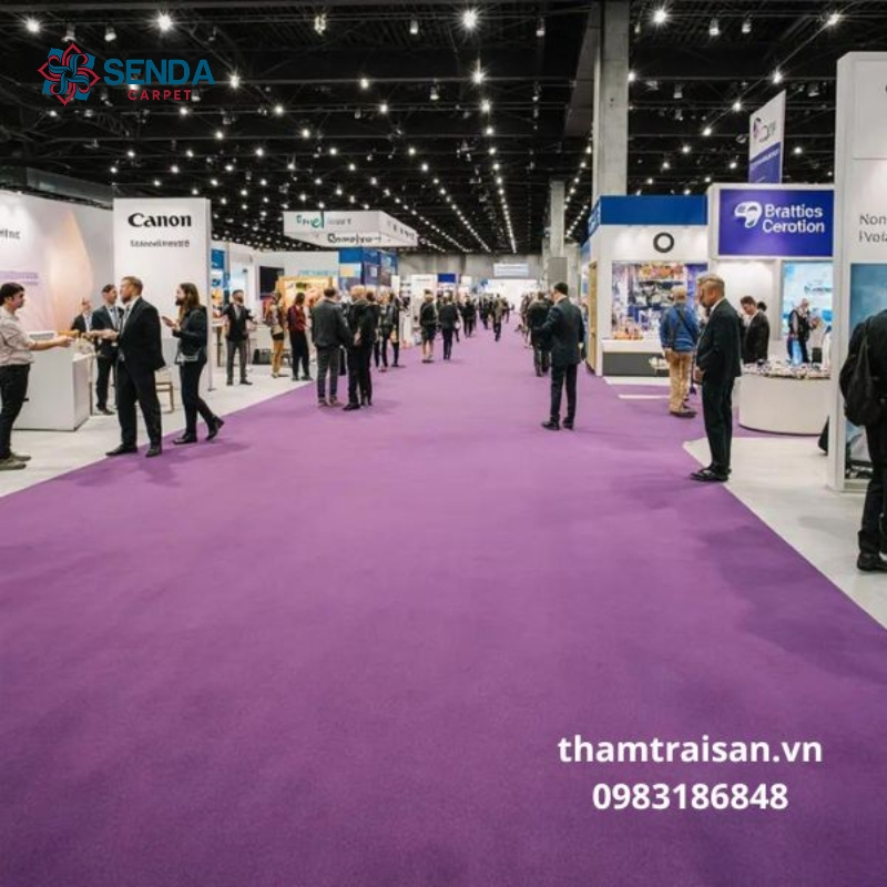 Thảm nỉ sự kiện màu tím