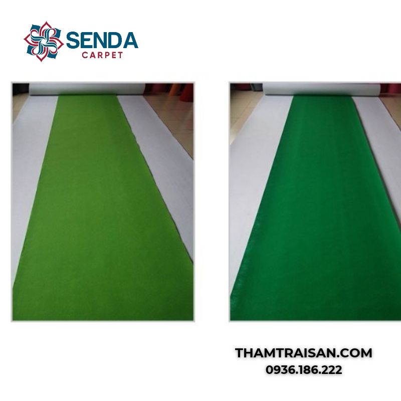 Thảm nỉ sự kiện màu xanh lá