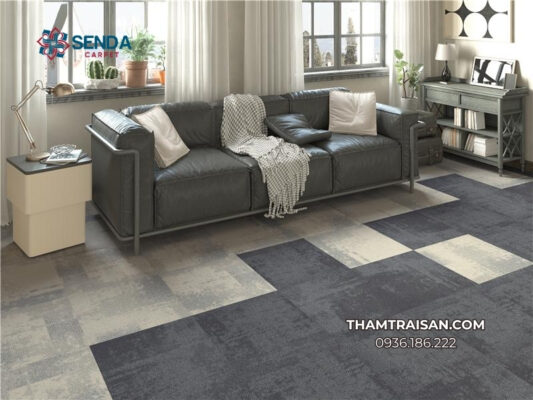 Thảm tấm trải sàn phòng khách